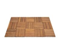 Pack de azulejos de madera para balcón, juego de azulejos duraderos, azulejos de madera para terraza, tamaño individual de 30 × 30 cm, 36 unidades, adecuado para jardines y balcones