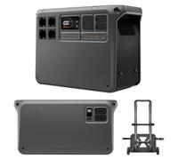 Pack de batería de expansión de 4 kWh y carretilla DJI Power 2000 | Expandible a 22 528 Wh, Batería LFP 2048 Wh, Salida 3000 W, Respaldo para el hogar, Autocaravana, Sin conexión a la red
