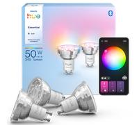 Bombilla inteligente GU10, Bluetooth, Multicolor, 345 lm, compatible Alexa/Google/HomeKit, pack 3