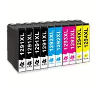 Pack de cartuchos compatibles T1295 para impresora Epson WF 3520, para Epson T1291 T1292 T1293 T1294 para Stylus SX435W SX235W SX525WD Stylus Office BX535WD (4Negro 2Azul 2Rojo 2Amarillo)
