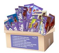 Pack de Chocolates Milka - 14 Tabletas de Chocolate Milka. 7 Variedades Chocolates Milka x 2 Tabletas. 45% Extra Cacao - Choco Oroe White - Triple Chocolate - Bubbly - Leche - Avellanas