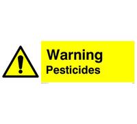 Pack de cinco carteles de advertencia de pesticidas, 300 x 100 mm, L31
