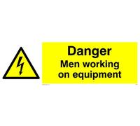 Pack de cinco carteles de trabajo para hombres peligrosos - 300 x 100 mm - L31