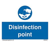 Pack de cinco - Señal de punto de desinfección - 100 x 75 mm - A7L