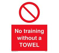 Pack de cinco signos A5P - No training without a TOWEL - 150 x 200 mm