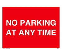 Pack de cinco signos - No Parking at any time - 200 x 150 mm - A5L