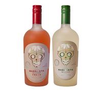 Pack de cocktails Margarita artesano Milove clasico y Milove fresa. Cóctel elaborado con tequila Agave azul, zumo limón nacional, licor triple seco y jarabe simple. Natural. Listo para tomar.