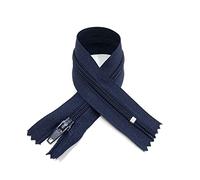 Pack de Cremalleras de Nylon Cerradas n.3, Disponible en 24 Colores y Medidas, Cremallera para Costura, Cremallera Para Coser Ropa, Cremalleras para Coser, (10 x 50cm, Marino 330)