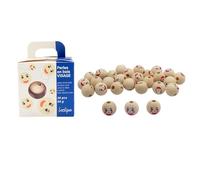Pack de cuentas de madera, 1 expresión de 2,2 cm, 30 unidades, 1 color