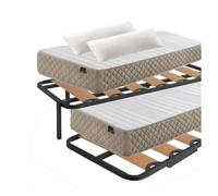 Pack de descanso completo kangu con cama canguro completa, 2 colchones, juego de herrajes y 2 almohadas de viscoelastica 90x190 cm