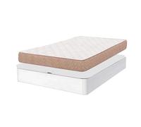 Pack de descanso formado por canapé sassy y colchón maxi basic en color blanco 190 cm