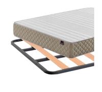 Pack de descanso low cost 2 completo con somier de balda fina y colchón basic 135x190cm