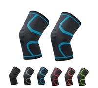 Pack de Dos Rodilleras de compresión con Tiras Antideslizantes, adecuadas Tanto para Hombre como para Mujer, para Correr y Hacer Deporte.(Blue,XXX-Large)