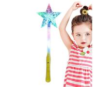 Pack de fiesta de palos Glow - Pulseras brillantes, collares de brillo divertidos | Juguete ligero LED, Fairy Star Glow Stick Party Wand Concert, Halloween Glow Wand con Rub