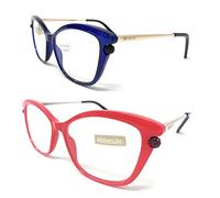 Pack de Gafas de lectura Diseño de última moda con strass. EXCLUSIVA. gafas de presbicia, vista cansada. VENICE Premium Perl - Dioptrías: 1 a 3,5