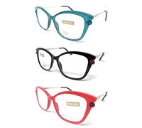 Pack de Gafas de lectura Diseño de última moda con strass. EXCLUSIVA. gafas de presbicia, vista cansada. VENICE Premium Perl - Dioptrías: 1 a 3,5