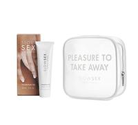 Pack de Gel Masaje Erótico Sexual Comestible + Neceser · Gel Personal Para Ideal para Masturbación · Gel Íntimo Mujer · Sabor Coco · Finger Play · 30 ml