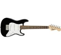 Squier by Fender Mini Stratocaster, Guitarra Eléctrica, Diapasón de Laurel, Negro, Incluye cursos virtuales gratuitos en Fender Play