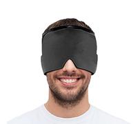 Pack de hielo para migraina, gel moldeado, sombrero en relieve, reusable Cold Therapy migraine Relief Cap, for Puffy Eyes, tensión, Sinus & Stress Relief (negro)