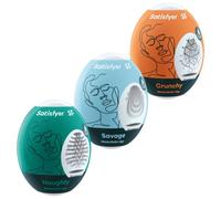 Satisfyer - 3 Huevos Masturbadores Naughty, Savage & Crunchy