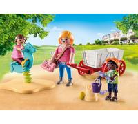 Pack de Inicio Playmobil: Educadora con Carrito y Diversión en el Patio