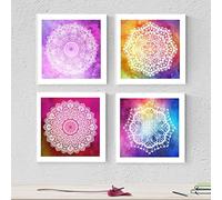 PACK de láminas para enmarcar FULGOR. Posters cuadrados con imágenes de mandalas. Decoración de hogar. Láminas para enmarcar. Papel 250 gramos
