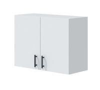 Pack de muebles de cocina kira modular en blanco brillo y roble canadian fregadero 4 módulos puertas cajones estantes