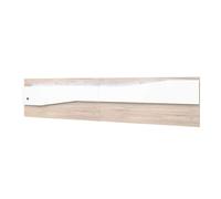 Pack de muebles de dormitorio asimetric en color blanco y robke sahara formado por cabecero, 2 mesitas de 2 o 3 cajones y cómoda 50 cm