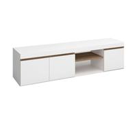 Pack de muebles de salón comedor elis estilo nórdico en color blanco y naturales con mueble de tv y aparador