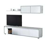 Pack de muebles de salón comedor formado por modulo de tv, mesa de centro y mesa de comedor