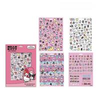 Pack de Pegatinas Hello Kitty - Set Infantil con Pegatinas Decorativas Reutilizables de Hello Kitty para Niñas, Ideal para Personalizar Mochilas, Cuadernos, Estuches y Más