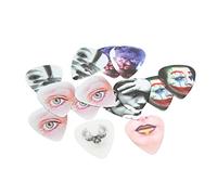Pack de púas de guitarra de tamaño mediano, caja de púas de guitarra, diseño moderno, entonación agradable, excelente regalo de celuloide, púas de guitarra para