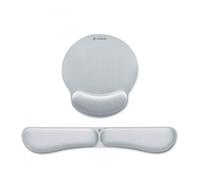 Pack de Reposamuñecas y Alfombrilla Ergonómica Subblim Ergo MemoryFlex/ Plateadas