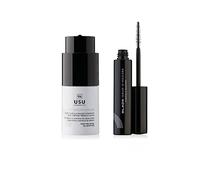 Pack de Rutina K-Beauty Eyes - Sérum para el Contorno de Ojos + Máscara de Pestañas Black Serum in Mascara - Reduce Líneas de Expresión y Arrugas - Volumen y Longitud para las Pestañas -USU Cosmetics