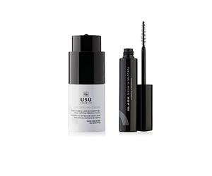 Pack de Rutina K-Beauty Eyes - Sérum para el Contorno de Ojos + Máscara de Pestañas Black Serum in Mascara - Reduce Líneas de Expresión y Arrugas - Volumen y Longitud para las Pestañas -USU Cosmetics