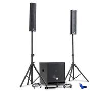 Pack de sonido DJ completo BM Bmsonic BMS-15-SLIM-BT, 1200 W, caja de 38 cm USB/Bluetooth, soportes cables + memoria USB 32 G