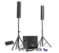 Pack de sonido DJ completo BM Bmsonic BMS-15-SLIM-BT, 1200W, mezcladores, caja de sonido 38 cm USB/Bluetooth+memoria USB 32G