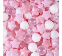 Pack de tendencia de 100 bolas de bola de rosa Bola de bola para nios Pit Pit Tent Ocean Ball para nios no txicos con bolsa de almacenamiento dura