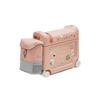 Maleta de viaje JETKIDS™ BY STOKKE® BedBox™ Creamy Cappuccino con Crew BackPack™ rosa coral.