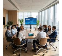 Pack de videoconferencia ANDROID Logitech para salas grandes Kit di videoconferenza all-in-one con barra video 4k, pannello di controllo, schermo 4K