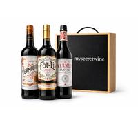 Pack Degustación 3 Vermuts Premium (Olave, Fot-Li Reus y Lustau) 75 aja de Madera Regalo | Selección Vermut Rojo Gourmet