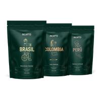 Pack degustación cafés en grano Sudamérica 300 g INCAPTO