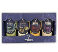 Pack Degustación Ybarra Experience - 4 Salsas Gourmet (Jalapeño Asado, Trufa, Chipotle Ahumado, Cebolla Caramelizada) • 4 × 250 ml | Veganas, Sin Gluten ni Lactosa