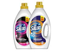 Pack Detergente La Salud Original y Ropa Oscura 8L | 2 Botellas de 4L | Gel Detergente Líquido para Lavadora | Colada Diaria y Prendas Negras