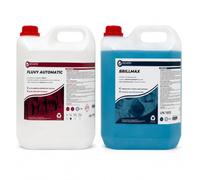 Pack Detergente Líquido y Abrillantador para Lavavajillas Automático | Elimina Grasa, Evita Manchas de Cal, Brillo Profesional | Apto para Todo Tipo de Aguas (Pack 10l.)