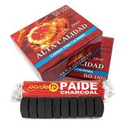 [Pack] Discos de carbón para Quemador, Incienso, incensario, ahumar, Shisha, Hookah, narguile, cachimba. Duraderos. para Uso doméstico. 3.3 centímetros de diámetro. (50)