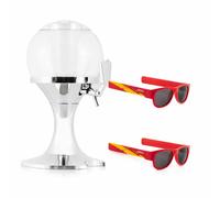 Pack Dispensador De Cerveza/bebidas Refrigerante Innovagoods Ball Y 2 Gafas De Sol Enrollables Sunfold Spain Red