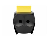 Pack dispensador z-notes búho negro + 2 blocs 45 hojas 76x76mm post-i