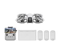 DJI Pack Neo Vuela Más, dron mini con cámara 4K UHD para adultos, 135 g dron que vuela siguiéndote,despega desde la mano,seguimiento de objetivos,QuickShots, vídeo estabilizado, con RC-N3 y 3 baterías