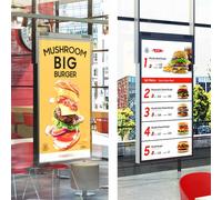 Pack doble pantalla Samsung OM55N-DS con su soporte de techo doble cara